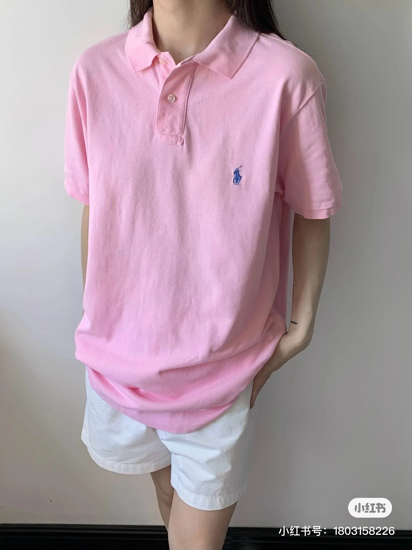 🅿️158 L14 #Ralph Lauren•Polo collar large version 2-button pony embroidered short-sleeved T-shirt ✅✅✅ Ready in stock Focus on quality Feel free to compare Size: XS S M L Color: Army Green Pink White Green Black Navy Khaki Klein Blue Gray Light Blue Big Red Yellow